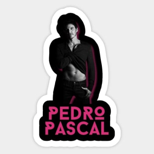 Pedro pascal\\retro fan art Sticker